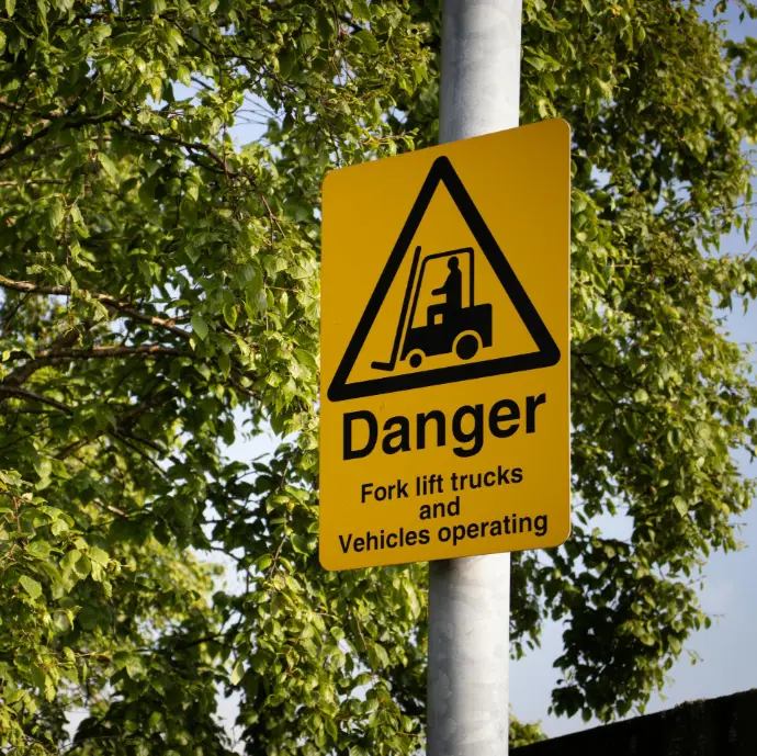 Industrial danger warning signage and safety labels for petroleum sites