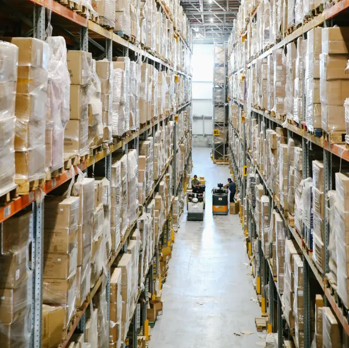 Industrial warehouse with general purpose petroleum parts inventory