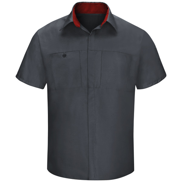 [SY42CF] Men's Short Sleeve Performance Plus Shop Shirt With Oilblok Technology