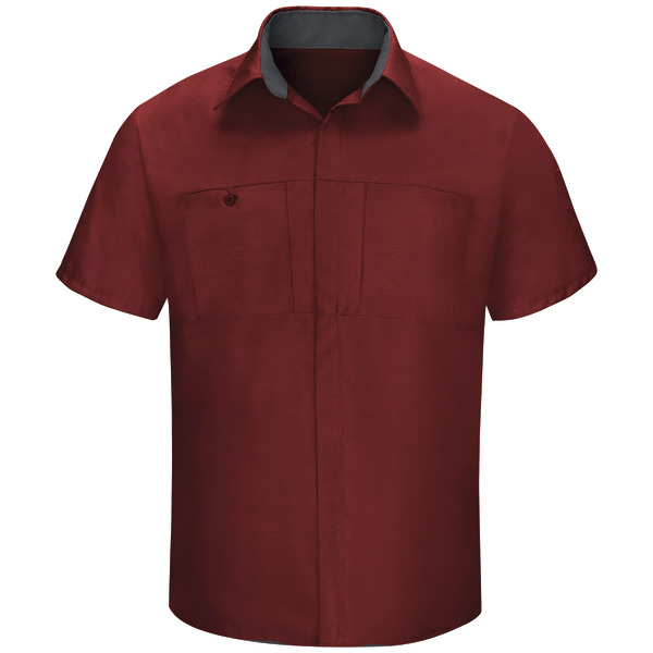 Men's Short Sleeve Performance Plus Shop Shirt With Oilblok Technology