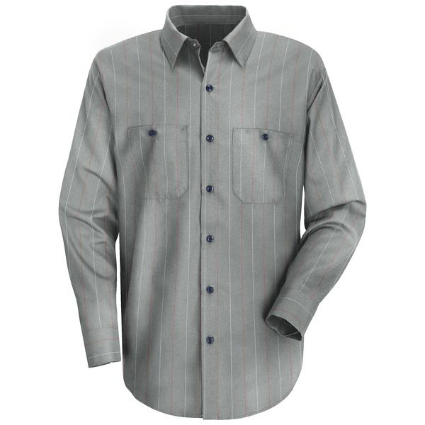 [SP14CR] Men's Long Sleeve Industrial Stripe Work Shirt