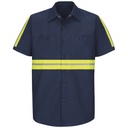 Short Sleeve Enhanced Visibility Industrial Work Shirt