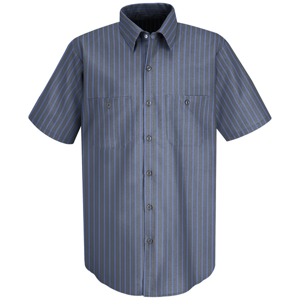 [SP24EX] Men's Short Sleeve Industrial Stripe Work Shirt