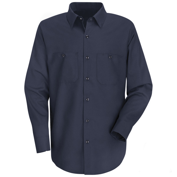 Men's Long Sleeve Wrinkle-Resistant Cotton Work Shirt