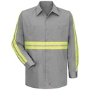 Long Sleeve Enhanced Visibility Cotton Work Shirt