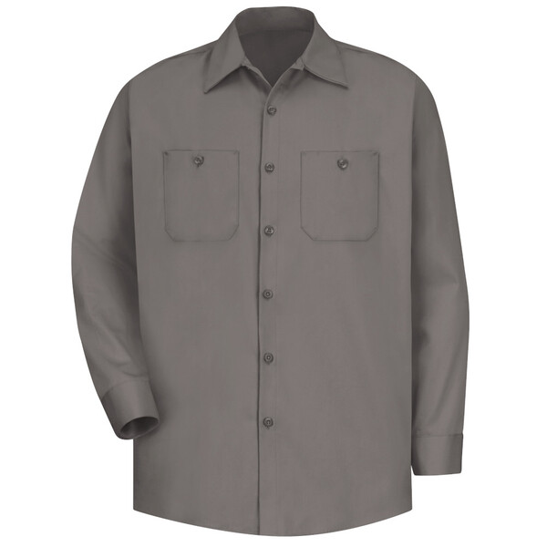 Men's Long Sleeve Wrinkle-Resistant Cotton Work Shirt