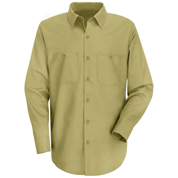 Men's Long Sleeve Wrinkle-Resistant Cotton Work Shirt