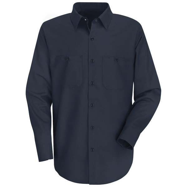 Men's Long Sleeve Wrinkle-Resistant Cotton Work Shirt