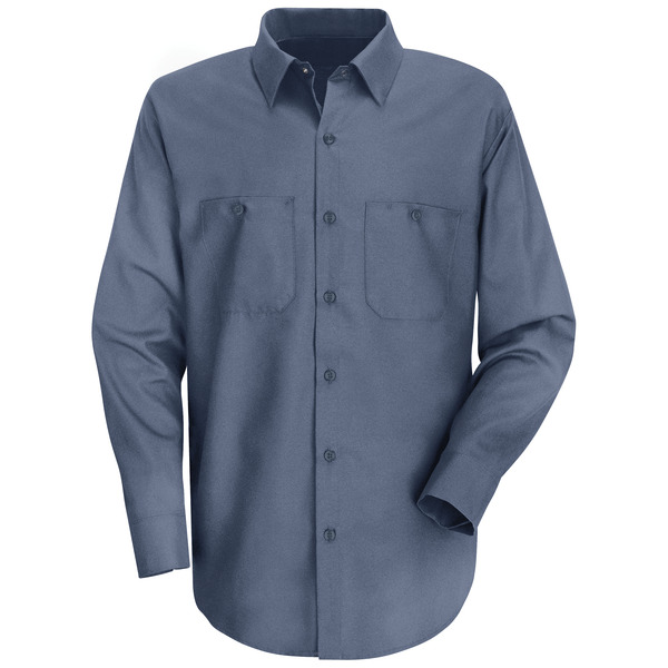 Men's Long Sleeve Wrinkle-Resistant Cotton Work Shirt