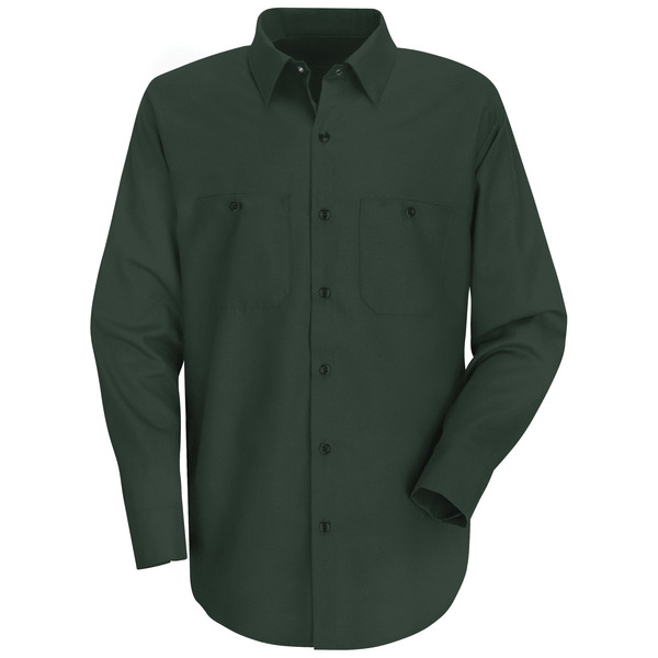 Men's Long Sleeve Wrinkle-Resistant Cotton Work Shirt