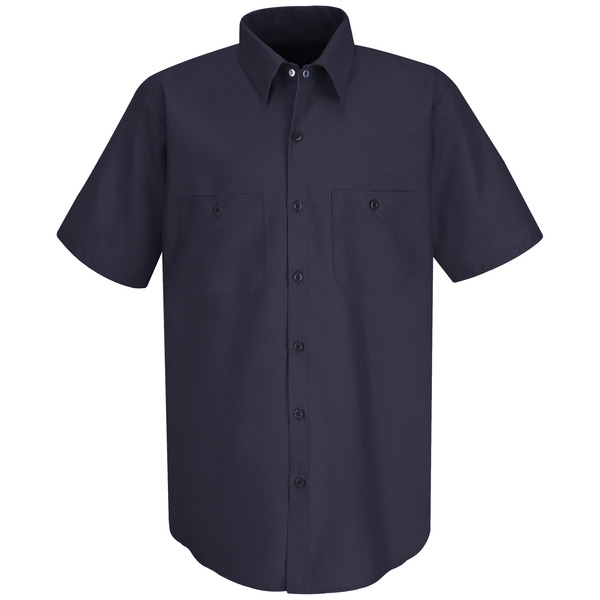 Men's Short Sleeve Wrinkle-Resistant Cotton Work Shirt