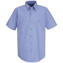 Men's Short Sleeve Wrinkle-Resistant Cotton Work Shirt