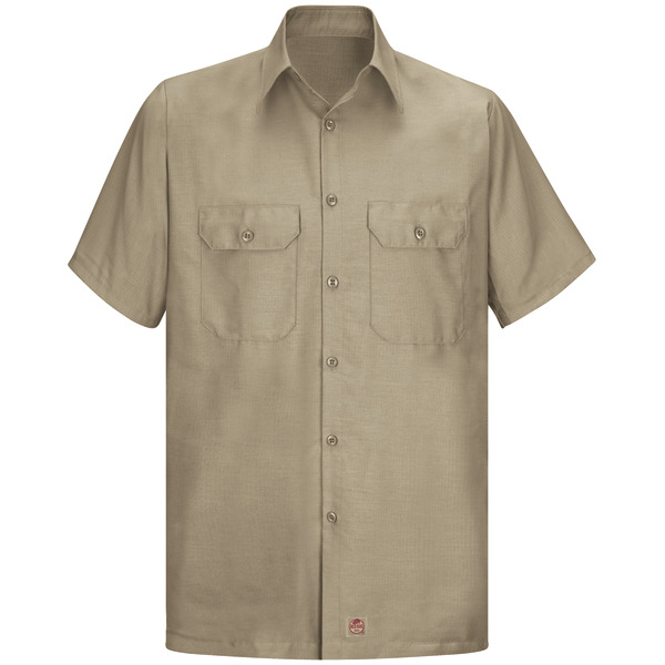 Men's Short Sleeve Solid Rip Stop Shirt