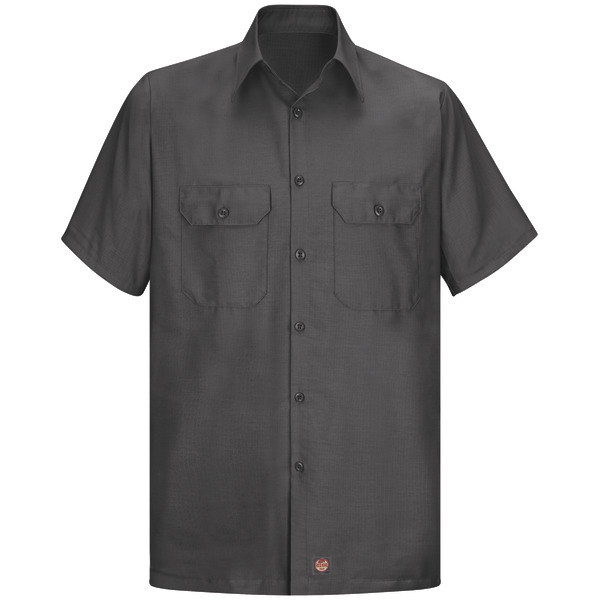 Men's Short Sleeve Solid Rip Stop Shirt