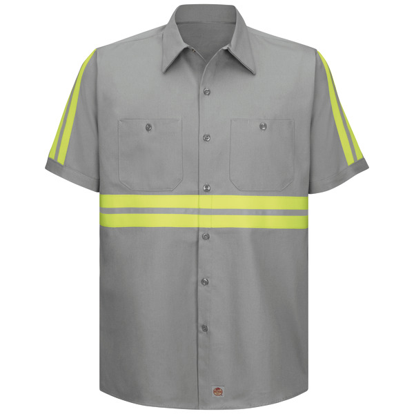 Short Sleeve Enhanced Visibility Cotton Work Shirt