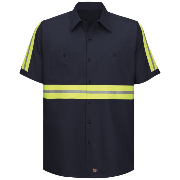 Short Sleeve Enhanced Visibility Cotton Work Shirt