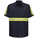 Short Sleeve Enhanced Visibility Cotton Work Shirt
